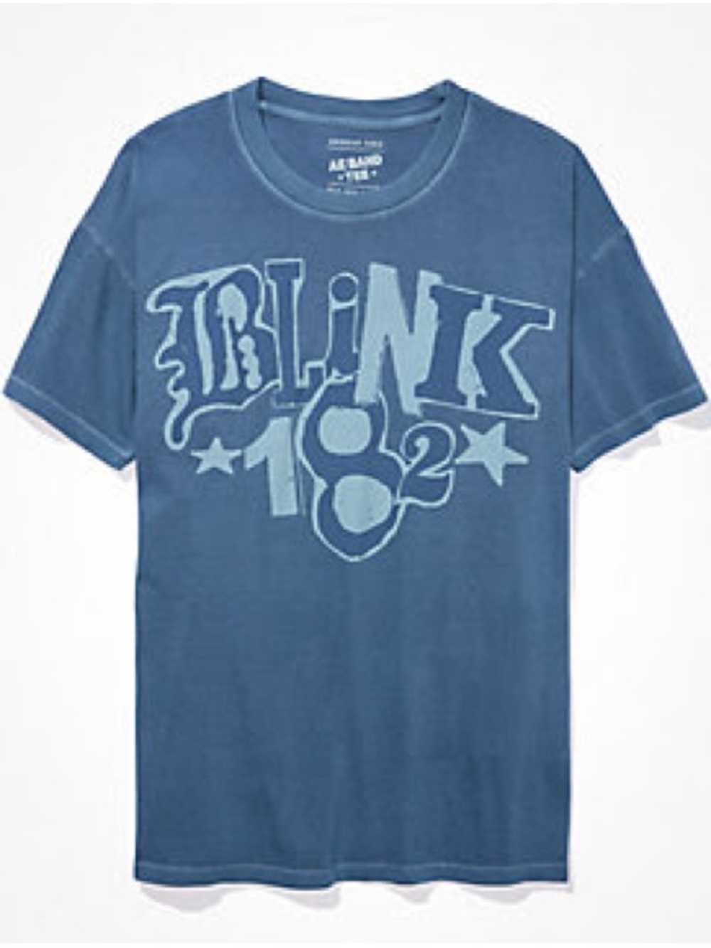 American eagle blink 182 Graphic Tee Light Blue
